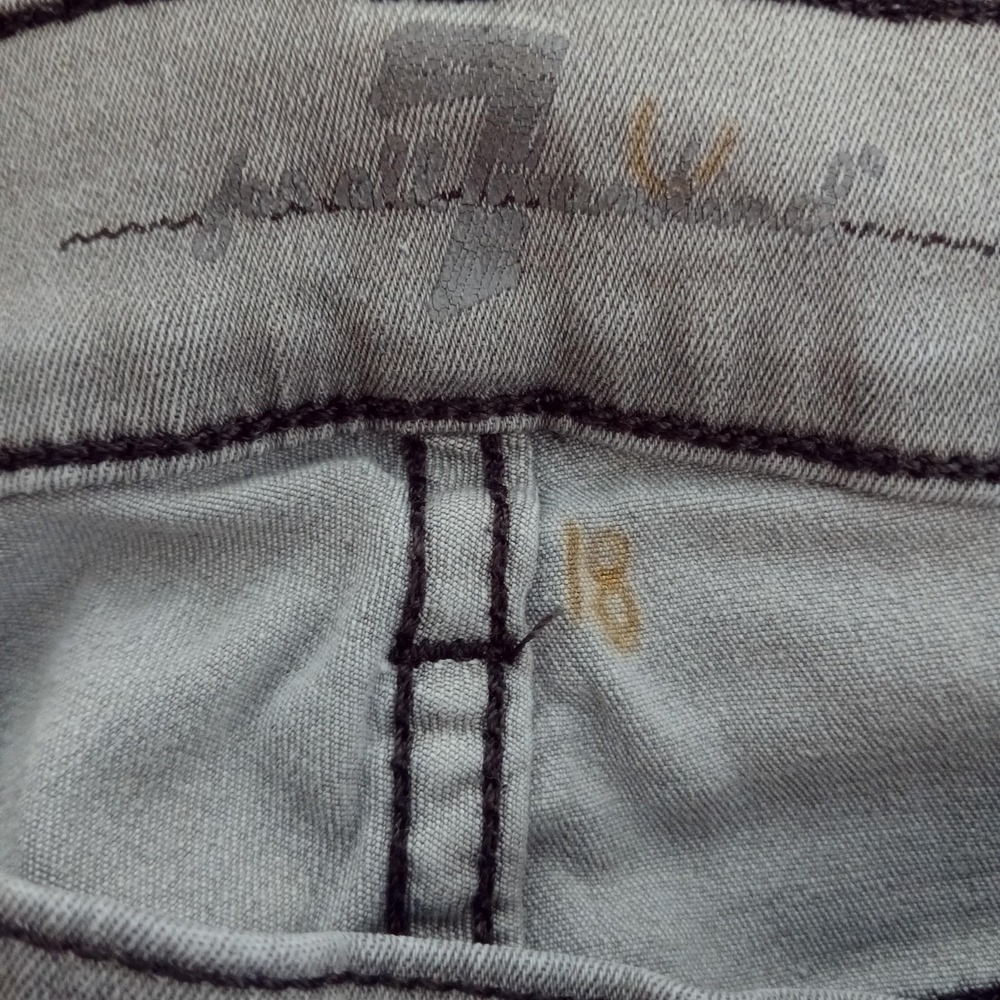 7 For All Mankind Jeans Womens 24 Gray The‎ Skinny Stretch Denim Five Pocket - Picture 8 of 11